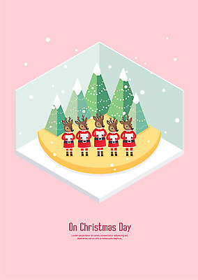행복 크리스마스 겨울 일러스트 사슴 사람없음 컬러풀 크리스마스트리 루돌프 눈 찬송가 입체 연말연시 합창 아이소메트릭 성가대 연말 국내일러스트 AI파일 자연요소 계절 기념일 감정 기독교 컬러 노래 포유류 날씨 파일형식 벡터