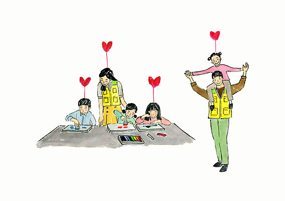 전신 PSD 여자 남자 어린이 일러스트 사람 여러명 상반신 성인 하트 목말 자원봉사자 사회복지 복지 연말연시 나눔 이웃 보육원 소외계층 연말 재능기부 아이돌봄 국내일러스트 모양 다수 모션 봉사 사회이슈 계급 파일형식 돌봄서비스