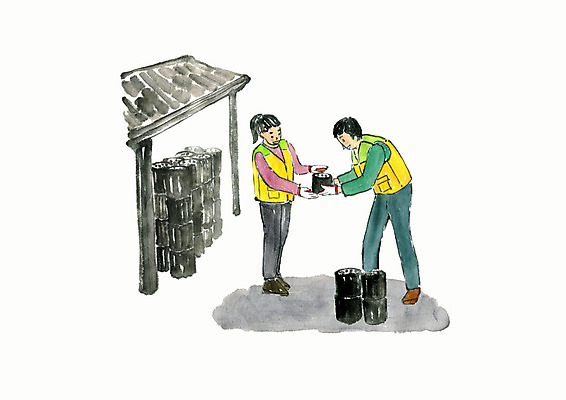 전신 PSD 여자 남자 일러스트 사람 성인 두명 봉사 운반 사랑나눔 연말연시 난방 나눔 연탄 기부 소외계층 연말 연탄배달 후원 구호활동 국내일러스트 사랑 도움 배송 계급 파일형식