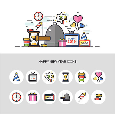 아이콘 행복 시계 폭죽 사탕 선물 사람없음 세트 축제 텔레비전 고깔모자 자명종 종 하트 모래시계 해피뉴이어 풍선 실로폰 보신각종 새해선물 카운트다운 2D아이콘 AI파일 모양 모자_잡화 감정 모래 디저트 타악기 새해 전자제품 알람 새해인사 파일형식 벡터 명절선물