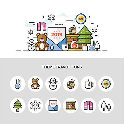 나무 아이콘 행복 겨울 눈사람 사람없음 세트 크리스마스트리 목도리 곰인형 머그컵 눈 털실 온도계 체온계 난로 편지 해피뉴이어 2019년 2D아이콘 AI파일 자연요소 식물 잡화 계절 감정 인형 크리스마스 날씨 컵 새해인사 실 난방기 연도 파일형식 벡터