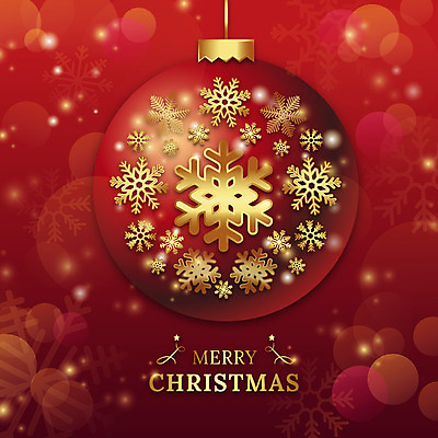 백그라운드 크리스마스 일러스트 사람없음 빨간색 장식볼 금색 눈송이 오너먼트 국내일러스트 AI파일 기념일 컬러 크리스마스장식 눈_날씨 장식 파일형식 벡터