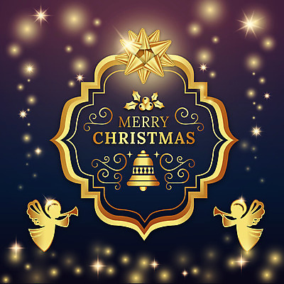 열매 별 리본 백그라운드 잎 크리스마스 일러스트 천사 사람없음 빛 반짝임 금색 종 보케 천사모양 국내일러스트 AI파일 자연요소 모양 식물 기념일 컬러 모션 파일형식 벡터