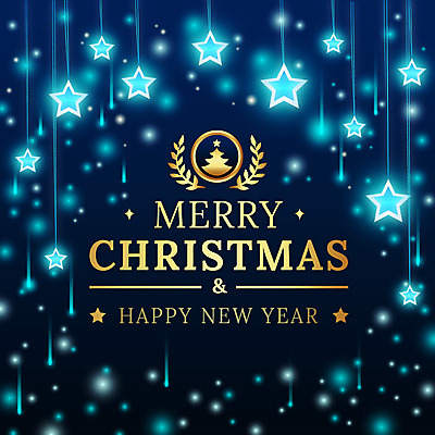 별 백그라운드 크리스마스 일러스트 나뭇잎 사람없음 파란색 크리스마스트리 금색 해피뉴이어 별장식 국내일러스트 AI파일 자연요소 기념일 컬러 잎 장식 새해인사 파일형식 벡터