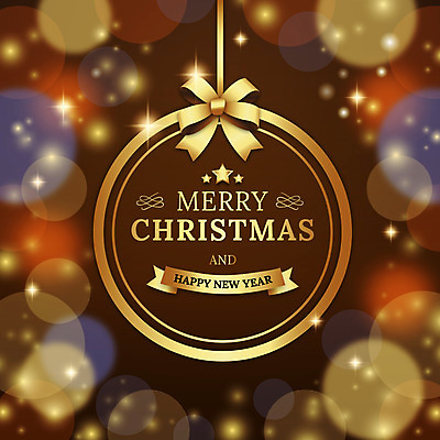 별 리본 백그라운드 크리스마스 일러스트 사람없음 빛 금색 보케 오너먼트 국내일러스트 AI파일 자연요소 기념일 컬러 크리스마스장식 파일형식 벡터