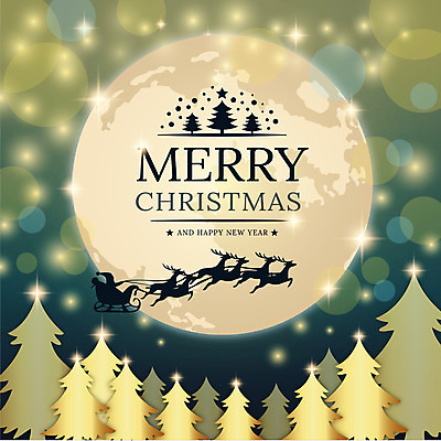 실루엣 백그라운드 크리스마스 일러스트 사람없음 연두색 빛 크리스마스트리 산타클로스 루돌프 금색 달 소나무 원형 보케 썰매 국내일러스트 AI파일 자연요소 도형 나무 기념일 컬러 사슴 촬영기법 초록색 파일형식 벡터