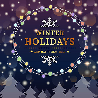 백그라운드 크리스마스 겨울 일러스트 사람없음 파란색 빛 반짝임 컬러풀 소나무 원형 눈송이 보케 겨울배경 국내일러스트 AI파일 도형 나무 계절 기념일 컬러 모션 눈_날씨 파일형식 벡터