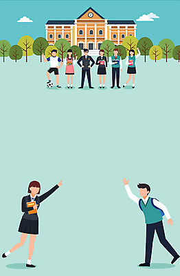 전신 여자 남자 교복 일러스트 학교 중학생 청소년 고등학생 프레임 사람 여러명 성인 책 인사 알림 입학 신입생 카피스페이스 국내일러스트 AI파일 학생 옷 교육 다수 공백 예절 파일형식 벡터