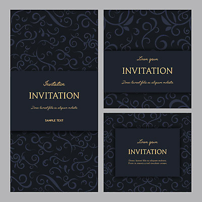 문양 무늬 패턴 일러스트 사람없음 남색 청첩장 초대장 당초문 국내일러스트 AI파일 카드프레임 컬러 카드_감사 프레임 파일형식 벡터