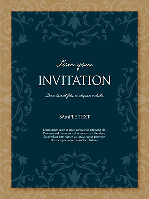 문양 무늬 패턴 일러스트 사람없음 금색 청첩장 초대장 청록색 당초문 국내일러스트 AI파일 카드프레임 컬러 카드_감사 프레임 파일형식 벡터