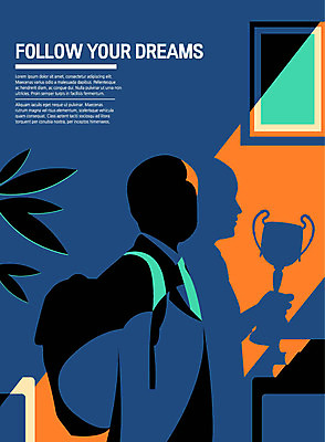 학생 교육 남자 실루엣 일러스트 청소년 책가방 한명 사람 파란색 주황색 꿈 한국인 목표 사회이슈 트로피 스마트 국내일러스트 AI파일 1 컬러 컨셉 가방 촬영기법 동양인 상_우승 파일형식 벡터