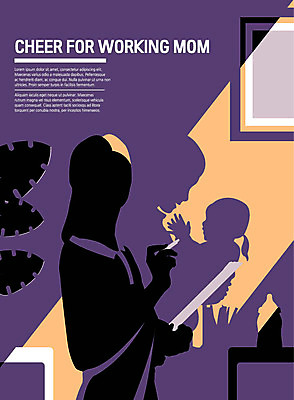 여자 실루엣 어린이 일러스트 회사 응원 엄마 사람 성인 두명 노란색 보라색 한국인 육아 직장인 사회이슈 스마트 파일 워킹맘 싱글맘 한부모가족 국내일러스트 AI파일 직업 컬러 컨셉 비즈니스 가족 촬영기법 동양인 비즈니스우먼 파일형식 벡터