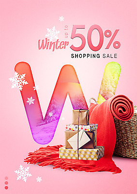 PSD 편집이미지 분홍색 겨울 선물 사람없음 선물상자 쇼핑 세일 바구니 목도리 눈송이 즐거움 반값 이미지편집 잡화 계절 감정 컬러 눈_날씨 상자 파일형식