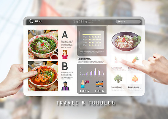 PSD 편집이미지 여행 손가락 그래프 신체부위 컬러풀 태블릿 양손 스마트 맛집 편리함 동남아음식 리뷰 블로그 쌀국수 이미지편집 손 음식 컬러 컨셉 사람 전자제품 스마트기기 국수 베트남음식 파일형식