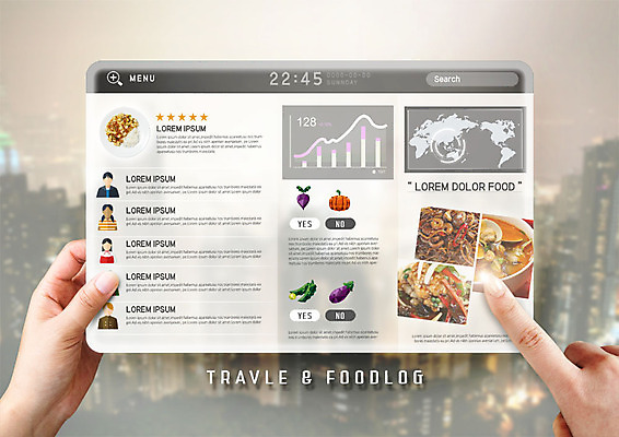 PSD 편집이미지 여행 지도 손가락 그래프 신체부위 컬러풀 태블릿 중식 양손 스마트 맛집 편리함 리뷰 블로그 이미지편집 손 음식 컬러 컨셉 사람 전자제품 스마트기기 파일형식