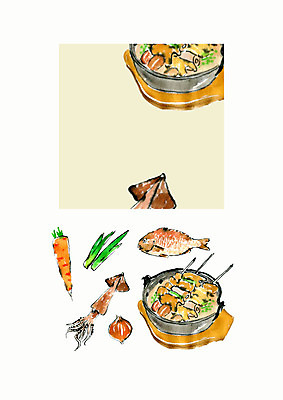 PSD 겨울 채소 일러스트 양파 어류 사람없음 당근 꼬치 어묵 오징어 겨울간식 파 길거리음식 어묵탕 국내일러스트 계절 음식 디저트 연체동물 뿌리채소 수중동물 탕 파일형식