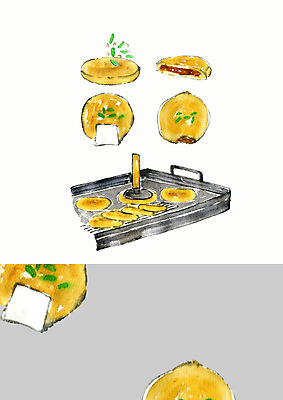 PSD 겨울 일러스트 디저트 사람없음 컬러풀 견과류 겨울음식 철판 겨울간식 꿀 씨앗호떡 호떡 제철음식 국내일러스트 계절 음식 컬러 제철 파일형식