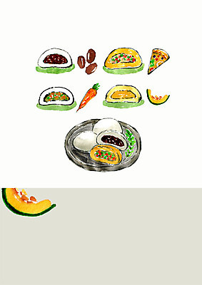 PSD 겨울 일러스트 디저트 사람없음 컬러풀 당근 겨울간식 팥 단호박 야채빵 호빵 국내일러스트 계절 음식 빵 컬러 호박 뿌리채소 파일형식