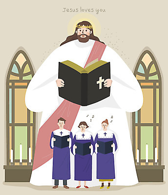 전신 여자 남자 기독교 종교 일러스트 촛불 사람 여러명 상반신 성인 교회 평화 성경 예수 하나님 보호 찬송가 찬양 성가대 국내일러스트 AI파일 다수 컨셉 초 노래 종교용품 종교건축 건물 신_종교 합창 파일형식 벡터