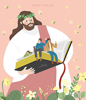 전신 여자 남자 꽃 기독교 종교 일러스트 청소년 사랑 미소 사람 앉기 여러명 상반신 성인 교회 평화 성경 예수 하나님 보호 손인사 성경말씀 국내일러스트 AI파일 식물 감정 다수 컨셉 종교용품 종교건축 모션 표정 건물 인사 신_종교 파일형식 벡터