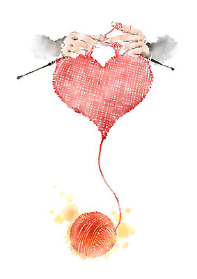 PSD 겨울 일러스트 캘리그라피 붓터치 따뜻함 사랑 신체부위 빨간색 양손 하트 뜨개질 털실 국내일러스트 모양 손 계절 감정 컬러 사람 취미 실 파일형식