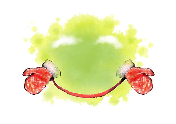 PSD 겨울 일러스트 캘리그라피 붓터치 따뜻함 사랑 미소 사람없음 빨간색 연두색 털장갑 손모아장갑 국내일러스트 계절 감정 컬러 장갑 표정 초록색 파일형식