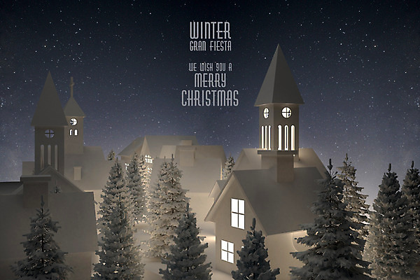 PSD 나무 편집이미지 별 종이 백그라운드 크리스마스 겨울 야경 하늘 따뜻함 사람없음 건물 빛 3D 교회 마을 페이퍼아트 디지털합성 편집3D 자연요소 식물 건축물 계절 기념일 종교건축 야간 파일형식 풍경_경치