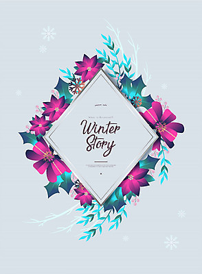 식물 꽃 리본 겨울 일러스트 프레임 사탕 사람없음 컬러풀 나뭇가지 눈송이 솔방울 국내일러스트 AI파일 나무 계절 컬러 디저트 눈_날씨 파일형식 벡터