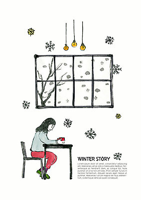 전신 PSD 여자 여유 겨울 의자 일러스트 창문 탁자 조명 수채화 따뜻함 한명 사람 앉기 성인 카페 머그컵 눈 눈송이 성인여자한명만 국내일러스트 자연요소 1 계절 감정 가구 모션 날씨 눈_날씨 컵 상점 여자한명만 성인여자만 파일형식