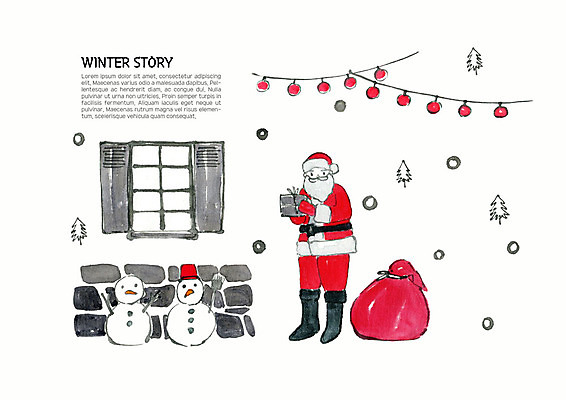 전신 PSD 노년 남자 크리스마스 겨울 일러스트 전구 창문 눈사람 조명 수채화 선물 한명 사람 담장 산타클로스 눈 골목길 보따리 창밖 가랜드 노인남자한명만 국내일러스트 자연요소 1 계절 기념일 길 날씨 성인 파티용품 남자한명만 노인남자만 파일형식