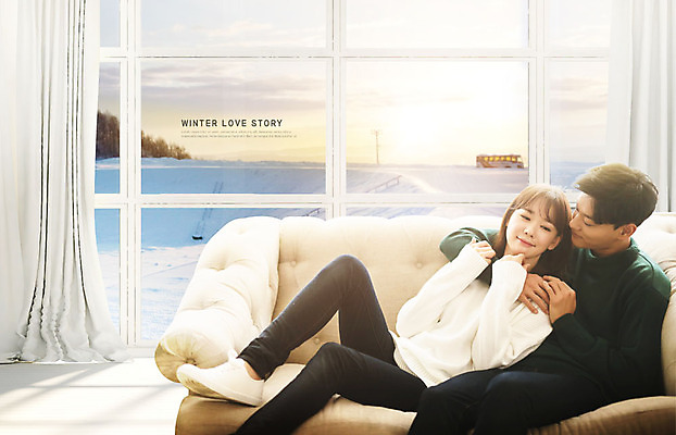 전신 PSD 편집이미지 커플 응시 여자 남자 바다 겨울 안기 사랑 미소 사람 앉기 20대 성인 두명 옆모습 30대 소파 기댐 한국인 커튼 창가 성인만 카피스페이스 겨울풍경 이미지편집 시선 계절 감정 뷰포인트 의자 창문 관계 모션 표정 동양인 풍경 청년 장년 공백 파일형식