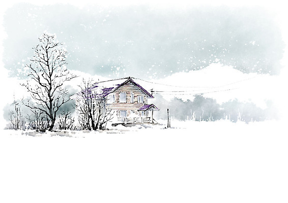 PSD 나무 겨울 일러스트 캘리그라피 붓터치 산 주택 풍경 초원 사람없음 고요 시골 눈 숲 전봇대 번짐 전원주택 겨울풍경 국내일러스트 자연요소 식물 계절 공공시설 날씨 건물 파일형식 효과