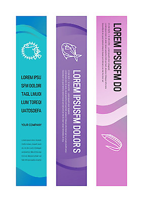 템플릿 배너 배너템플릿 세로배너 분홍색 곡선 어류 이벤트 사람없음 파란색 보라색 복어 물결무늬 넙치 갈치 배너세트 이미지템플릿 AI파일 물결 선 컬러 무늬 세로 세트 수중동물 파일형식 벡터