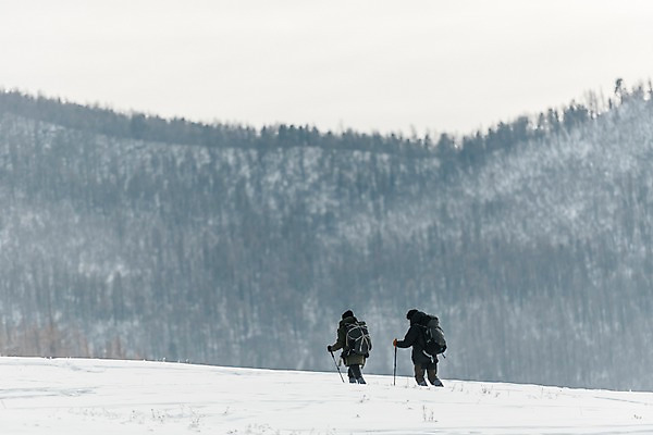 포토 JPG 주간 전신 나무 커플 여자 남자 여행 배낭 산 사람 20대 성인 야외 두명 옆모습 30대 걷기 설원 트래킹 한국인 눈 숲 몽골 등산스틱 성인만 국내포토 자연요소 식물 아시아 뷰포인트 가방 관계 모션 레저 날씨 눈_날씨 동양인 청년 장년 등산용품 파일형식