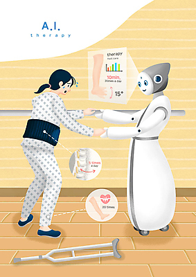 전신 PSD 여자 일러스트 그래프 뼈 병원 한명 사람 성인 걷기 환자 정보 다리 잡기 도움 로봇 목발 재활 성인여자한명만 4차산업 의료로봇 AI_인공지능 국내일러스트 1 산업 컨셉 의학 의료기기 모션 신체부위 치료 여자한명만 성인여자만 파일형식