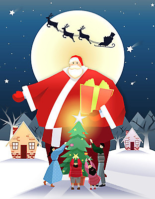 전신 노년 남자 행복 별 어린이 크리스마스 겨울 일러스트 가족 선물 웃음 사람 여러명 성인 장식 선물상자 크리스마스트리 산타클로스 마을 설원 달 달빛 즐거움 꾸미기 오너먼트 국내일러스트 AI파일 자연요소 계절 기념일 감정 다수 크리스마스장식 관계 눈_날씨 표정 상자 파일형식 벡터