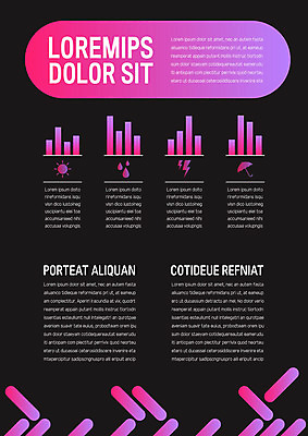 템플릿 내지 분홍색 우산 그래프 날씨 사람없음 태양 검은색 번개 빗방울 프레젠테이션 문서템플릿 서식 문서 제안서 그라데이션 이미지템플릿 AI파일 자연요소 컬러 비_날씨 파일형식 벡터
