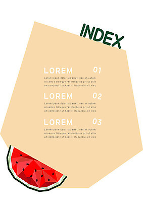 템플릿 내지 과일 수박 사람없음 숫자 프레젠테이션 문서템플릿 서식 문서 제안서 인덱스 반쪽수박 살구색 이미지템플릿 AI파일 문자 컬러 파일형식 벡터