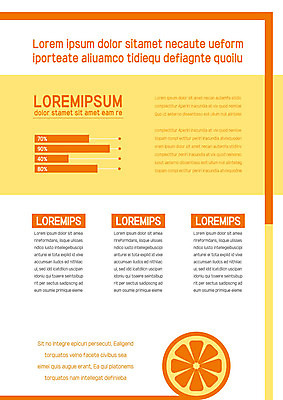 템플릿 내지 오렌지 과일 그래프 사람없음 주황색 프레젠테이션 문서템플릿 서식 문서 제안서 이미지템플릿 AI파일 컬러 파일형식 벡터
