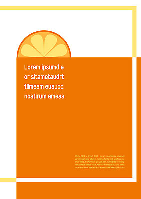 템플릿 표지 오렌지 과일 사람없음 주황색 프레젠테이션 문서템플릿 서식 문서 반쪽 제안서 이미지템플릿 AI파일 컬러 파일형식 벡터