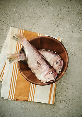 포토 JPG 스튜디오촬영 그릇 접시 음식 실내 어류 사람없음 하이앵글 천 옥돔 플랫레이 향토음식 국내포토 식기 뷰포인트 내부 수중동물 직물 플랫 파일형식