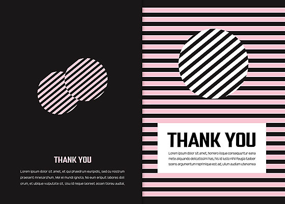 템플릿 카드템플릿 사람없음 검은색 줄무늬 원형 감사카드 이미지템플릿 AI파일 카드프레임 도형 컬러 무늬 카드_감사 프레임 파일형식 벡터