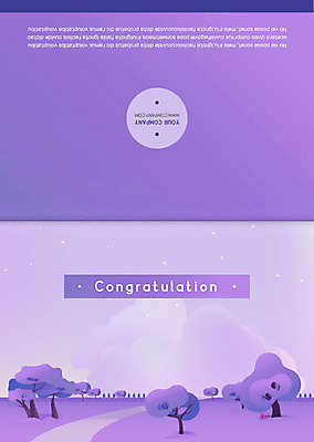 나무 템플릿 카드템플릿 사람없음 보라색 축하카드 그라데이션 이미지템플릿 AI파일 카드프레임 식물 컬러 카드_감사 프레임 파일형식 벡터