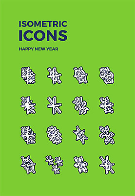 아이콘 행복 겨울 새해 눈꽃 사람없음 연두색 눈 눈송이 해피뉴이어 2D아이콘 AI파일 자연요소 계절 감정 날씨 눈_날씨 초록색 새해인사 파일형식 벡터