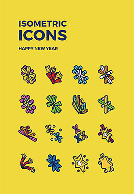 아이콘 행복 별 새해 폭죽 불꽃놀이 사람없음 반짝임 노란색 축제 해피뉴이어 2D아이콘 AI파일 자연요소 감정 컬러 모션 놀이 새해인사 파일형식 벡터