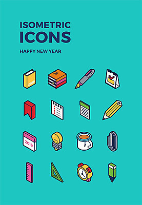 아이콘 행복 전구 새해 자 사람없음 책 세트 연필 만년필 다이어리 머그컵 자명종 달력 메모지 클립 해피뉴이어 형광펜 아이소메트릭 민트색 북마크 체크리스트 2019년 2D아이콘 AI파일 감정 시계 컬러 문구용품 학용품 컵 필기구 펜 사무용품 알람 새해인사 연도 파일형식 벡터