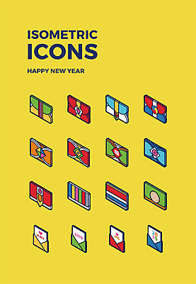 아이콘 전통 행복 봉투 새해 사람없음 세트 노란색 전통무늬 전통문양 복 편지 해피뉴이어 아이소메트릭 전통포장 2019년 2D아이콘 AI파일 문양 감정 컬러 무늬 포장 한자 새해인사 연도 파일형식 벡터