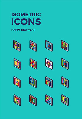 아이콘 전통 행복 새해 사람없음 세트 전통문양 보자기 보따리 해피뉴이어 아이소메트릭 민트색 2D아이콘 AI파일 문양 감정 컬러 새해인사 파일형식 벡터 천_직물