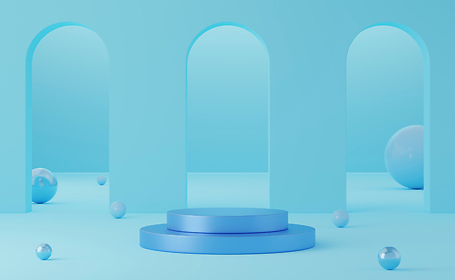 JPG 해외이미지 1 백그라운드 사람없음 파란색 3D 금속 아치 해외포토 포토 컬러 재질 디지털합성 파일형식 이미지허브