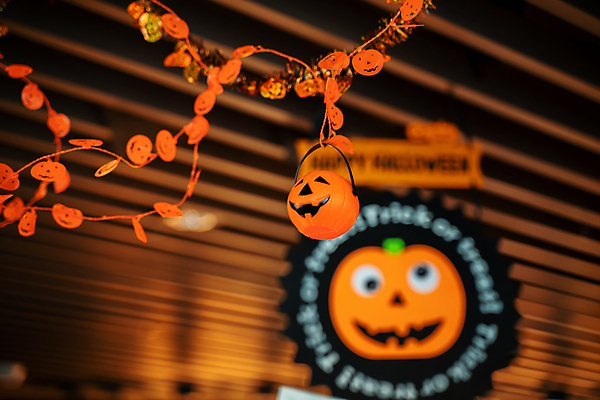 포토 JPG 해외이미지 라이프스타일 디자인 백그라운드 컨셉 실내 매달리기 사람없음 아웃포커스 장식 파티 바구니 축제 할로윈 가을 가랜드 잭오랜턴 해외포토 계절 모션 촬영기법 이벤트 내부 생활 파티용품 파일형식 이미지허브